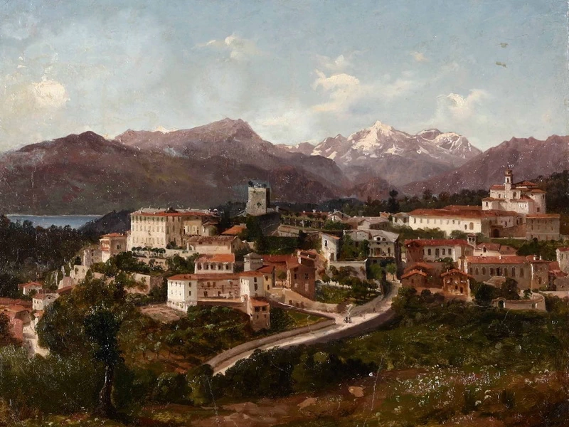 1815-Gaetano Gariboldi - Veduta di Besozzo
